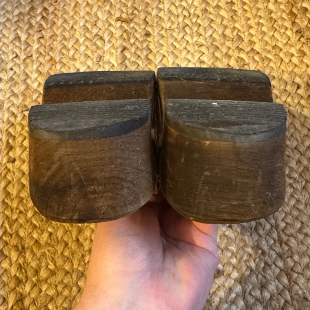 Lotta's From Stockholm 42 Wooden Taupe Nubuck Classic Leather Clogs - Picture 6 of 11